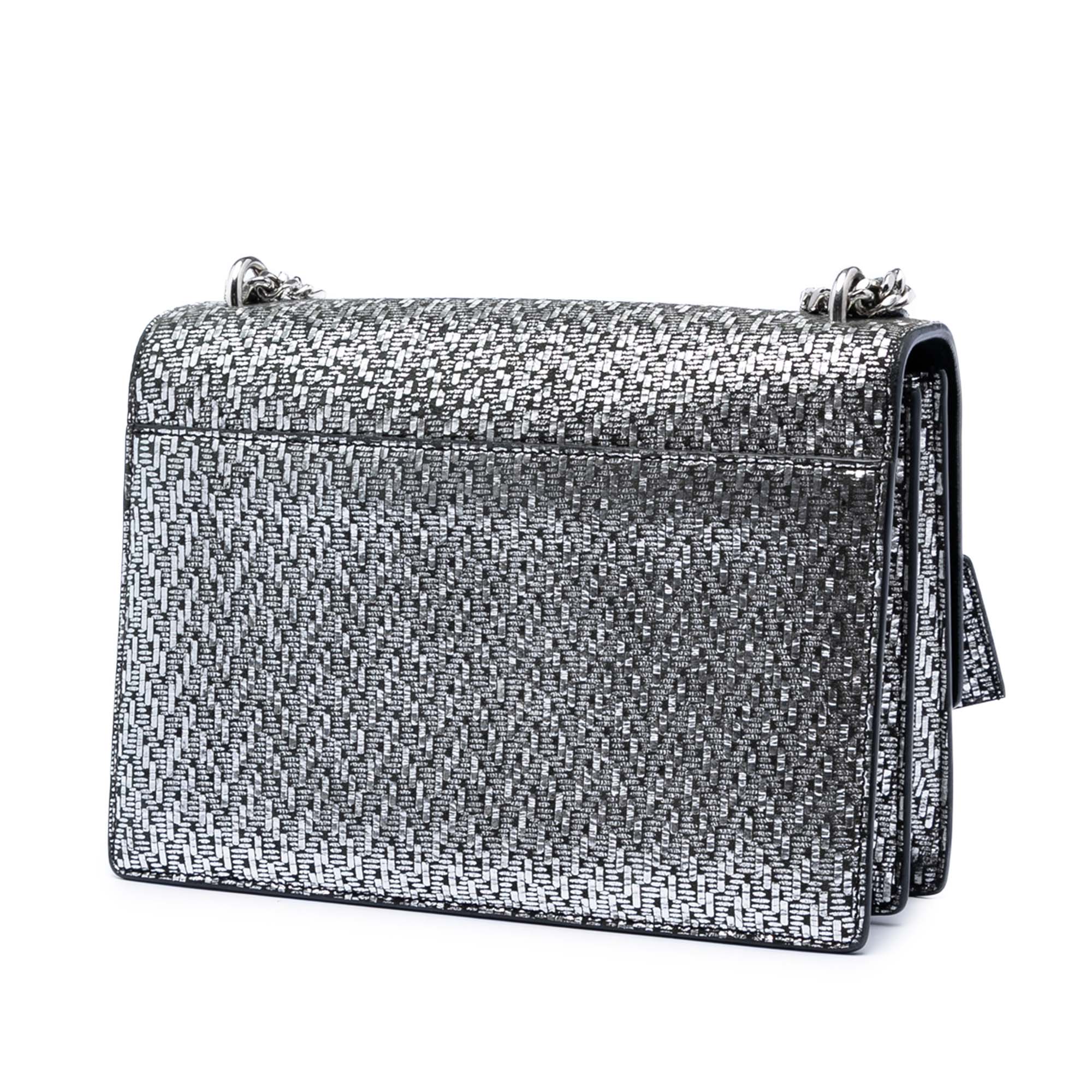 Medium Metallic Woven Leather Monogram Sunset Crossbody - Image 2