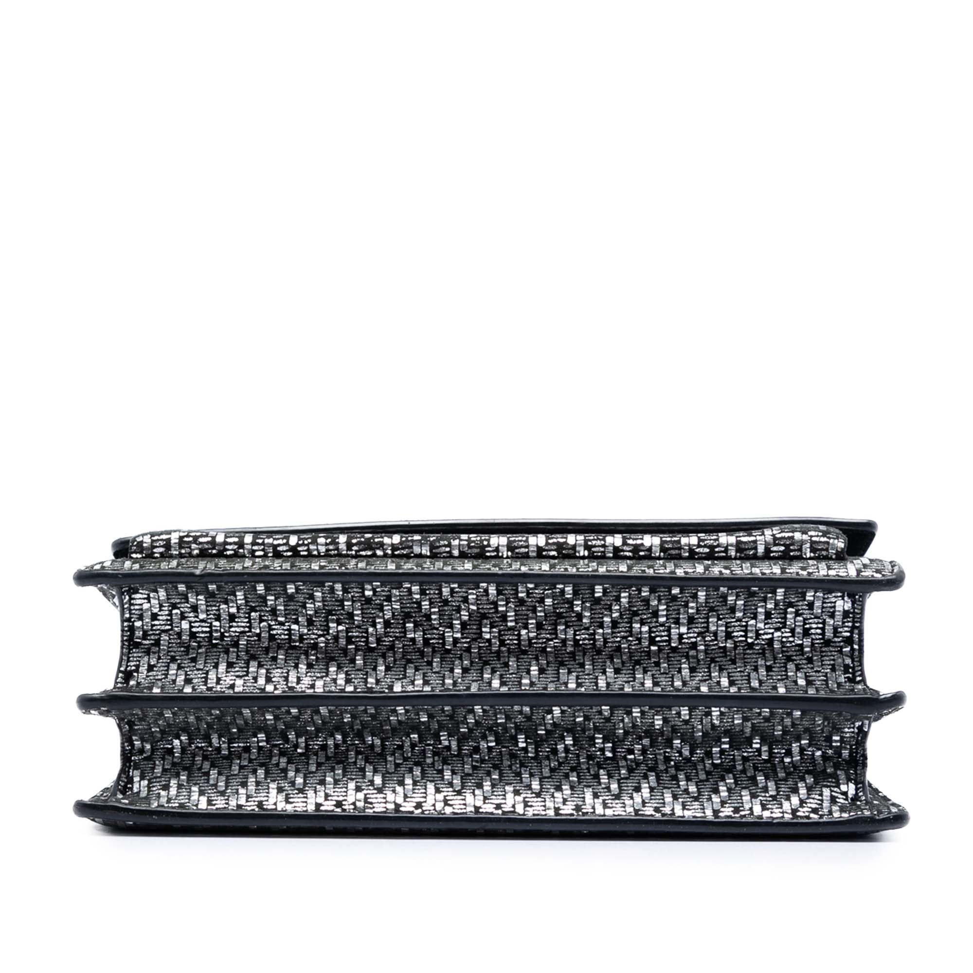 Medium Metallic Woven Leather Monogram Sunset Crossbody - Image 3