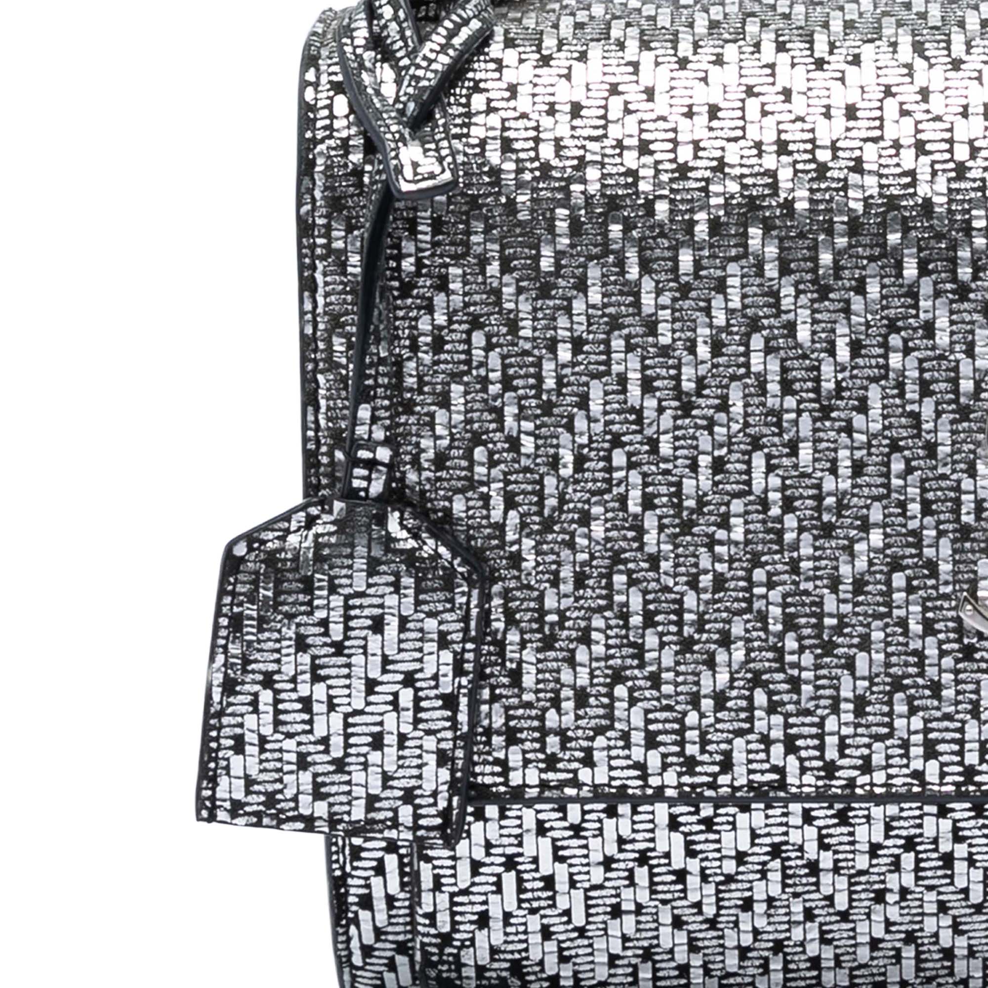 Medium Metallic Woven Leather Monogram Sunset Crossbody - Image 5