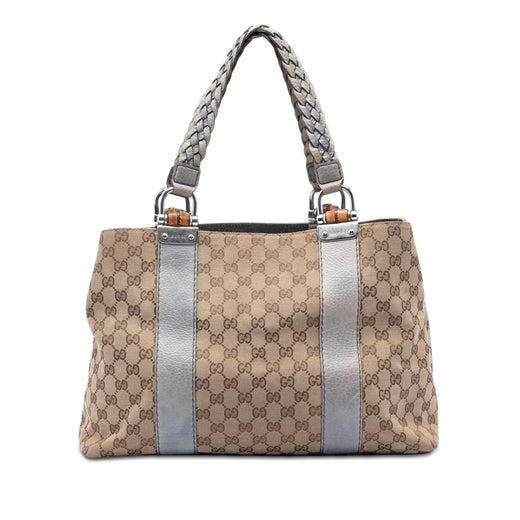 Medium GG Canvas Bamboo Libeccio Tote - Image 1
