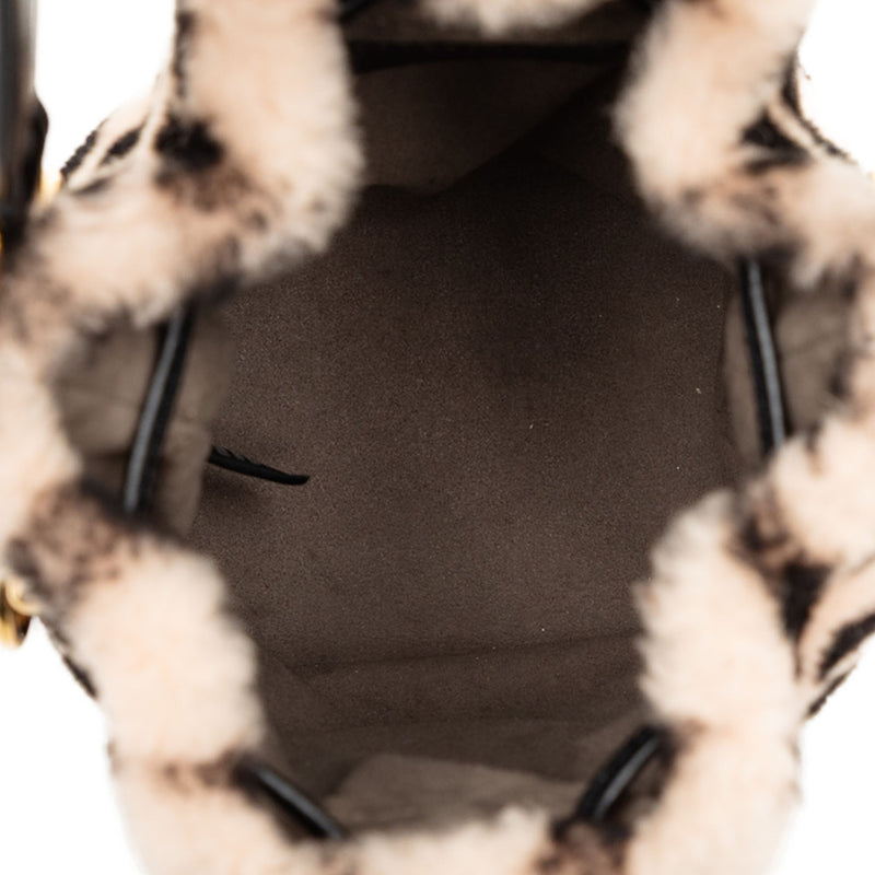 Mini Zucca Shearling Mon Tresor Bucket Bag - Image 4