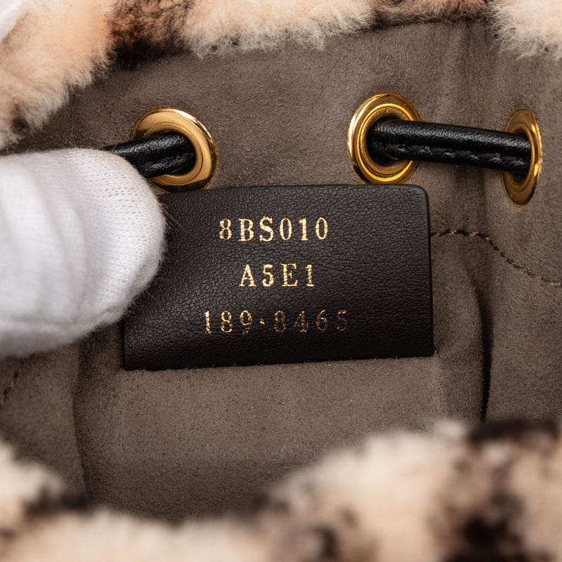 Mini Zucca Shearling Mon Tresor Bucket Bag - Image 6