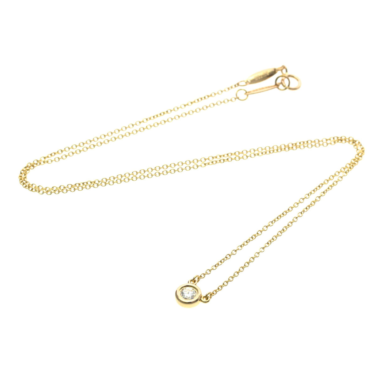 Tiffany & Co. Elsa Peretti Diamonds By The Yard Pendant 18k Rose Gold With Pear-Shaped Diamond Pink_gold Bijoux