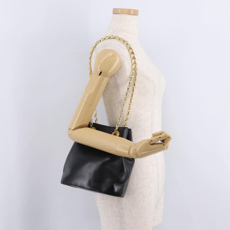 Celine Shoulder Leather Black Bag