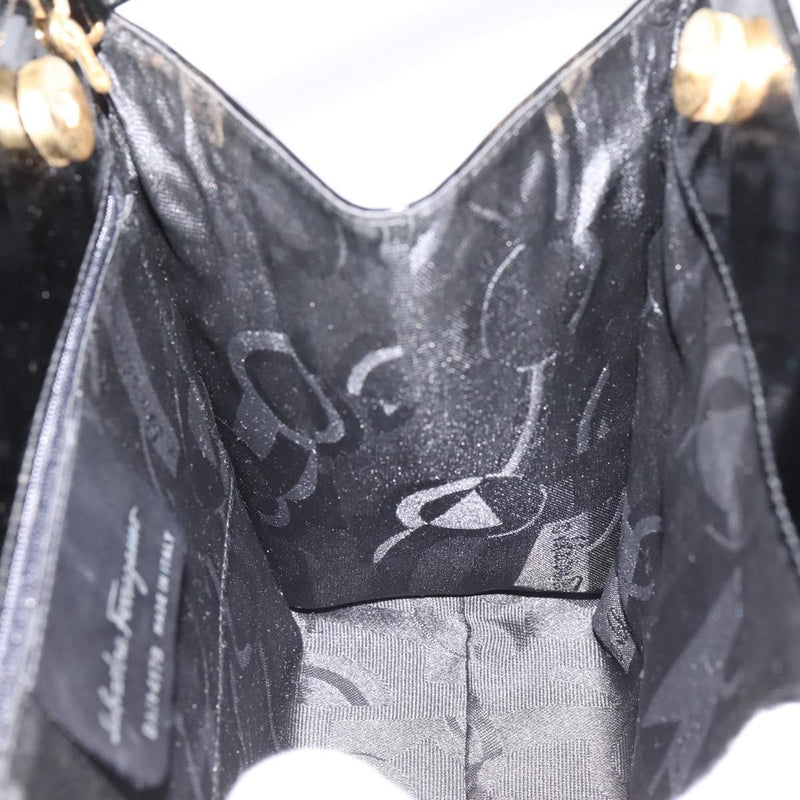Salvatore Ferragamo Convertible Vara Bow Patent Leather Black Patent_leather Bag