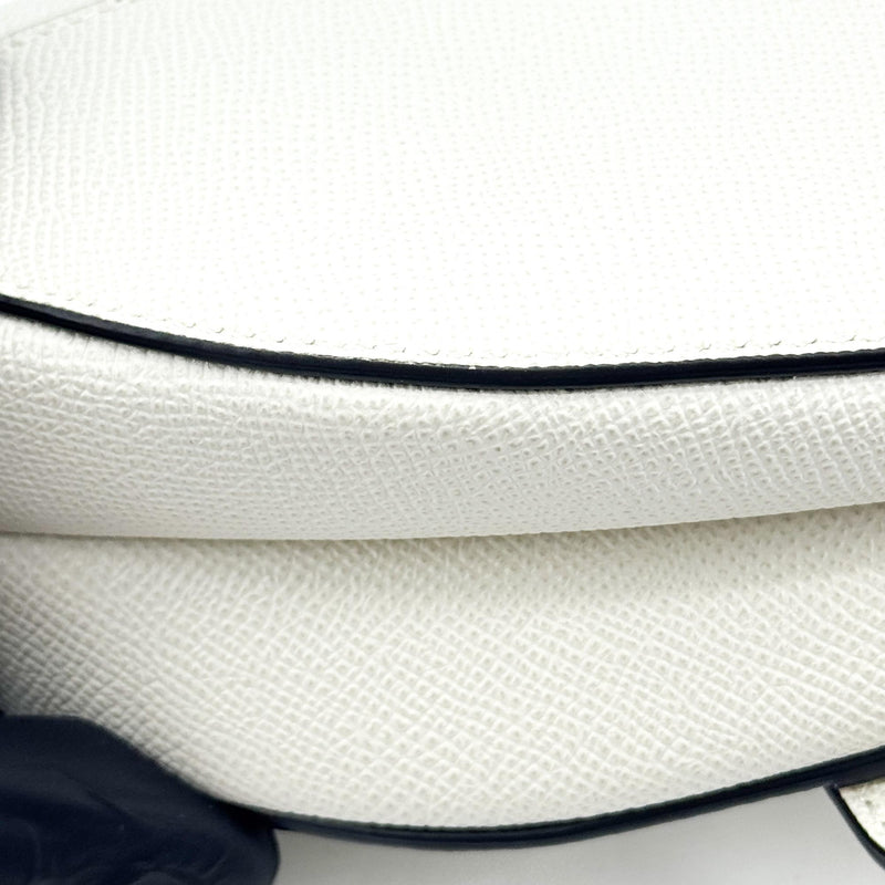 Christian Dior Saddle Leather White Bag