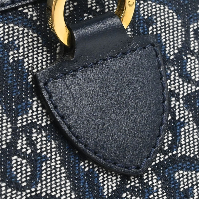 Christian Dior Vintage Trotter Pocket Diorissimo Canvas Navy Bag