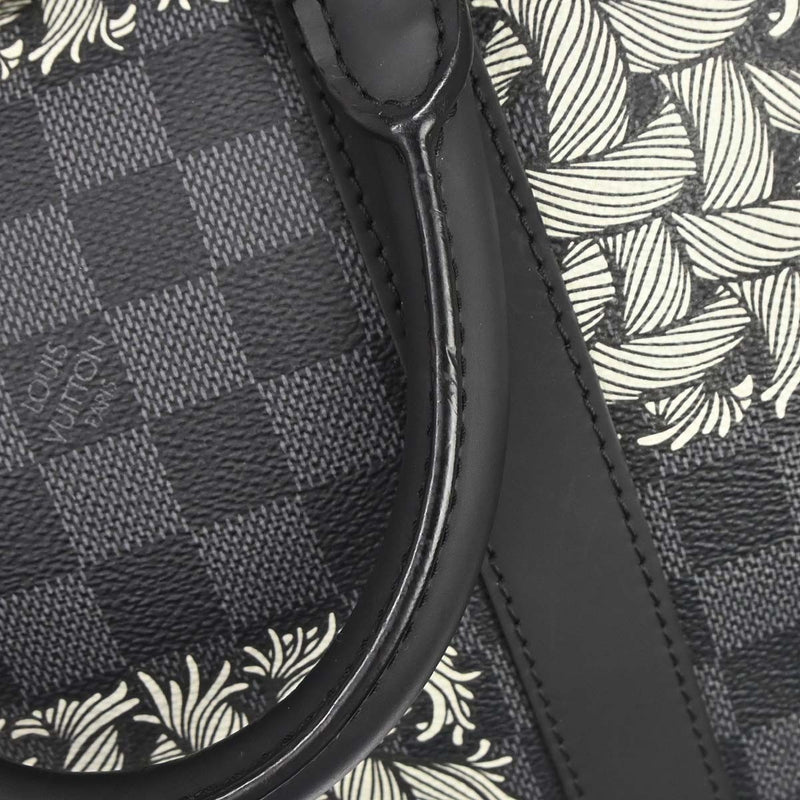 Louis Vuitton Keepall Bandouliere Limited Edition Nemeth Damier Graphite Black Canvas Bag
