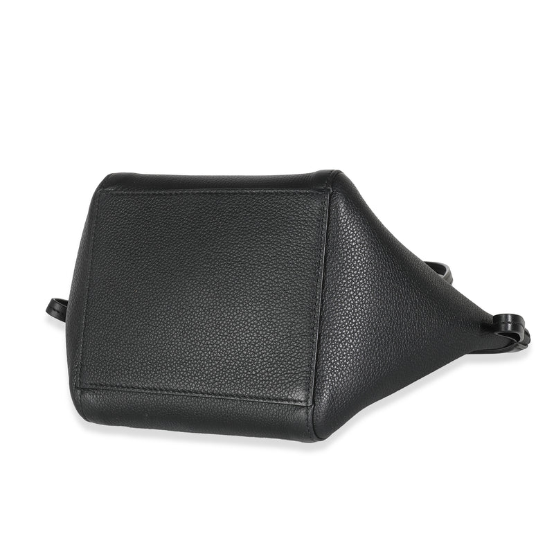 Fendi Black Vitello Mini Origami Tote Brown Leather Handbag
