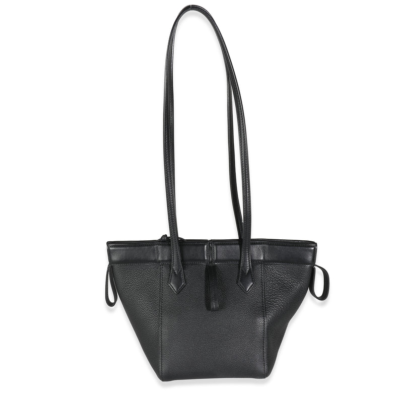 Fendi Black Vitello Mini Origami Tote Brown Leather Handbag