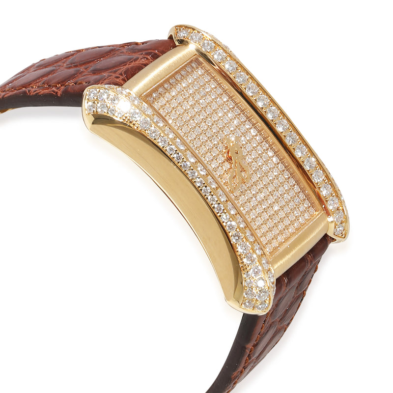 Carl F. Bucherer Alacria Queen 10702.01.90.11 Womens Watch 18kt Yellow Gold Pave Diamond 18k Wrist