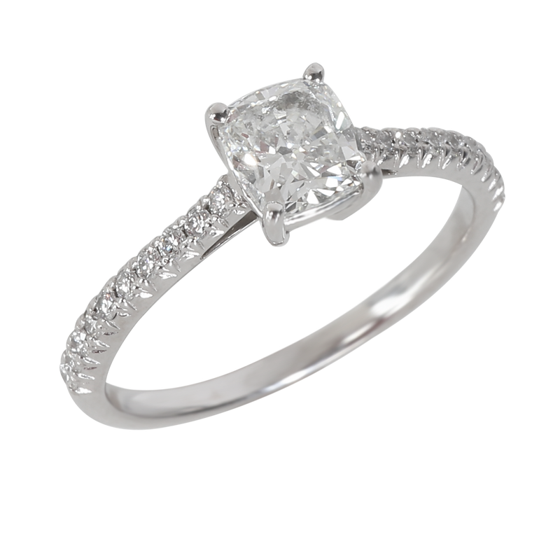 Tiffany & Co. 0.89 Ct Cushion Modified Diamond Novo Engagement Ring 950
