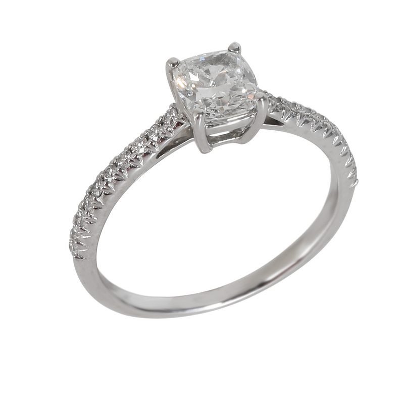 Tiffany & Co. 0.89 Ct Cushion Modified Diamond Novo Engagement Ring 950