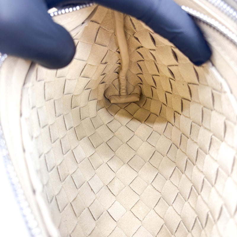 Bottega Veneta Duo Intrecciato Nappa Beige Leather Bag