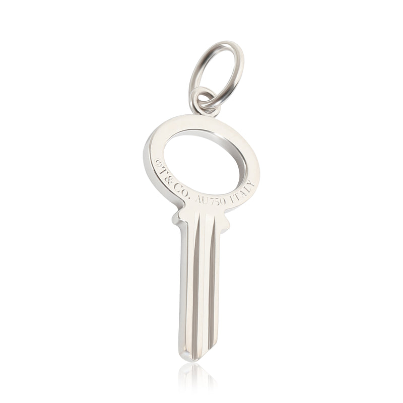 Tiffany & Co. Modern Mini Key Pendant 18k White Gold 0.05 Ctw Fashion