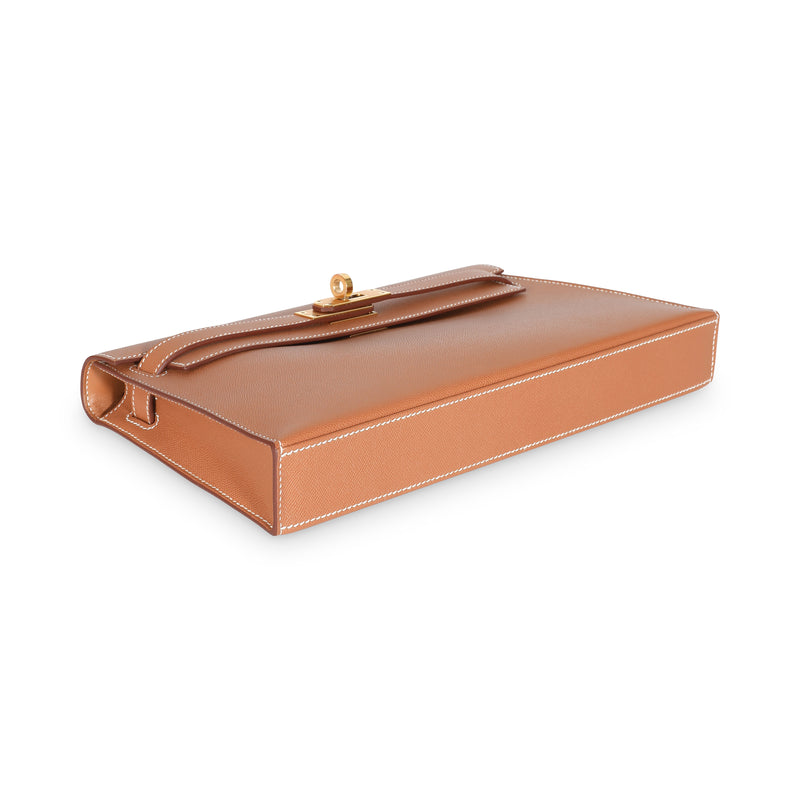Hermès Gold Madame Kelly Elan Ghw Brown Leather Handbag