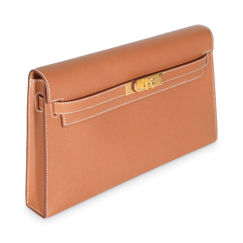 Hermès Gold Madame Kelly Elan Ghw Brown Leather Handbag