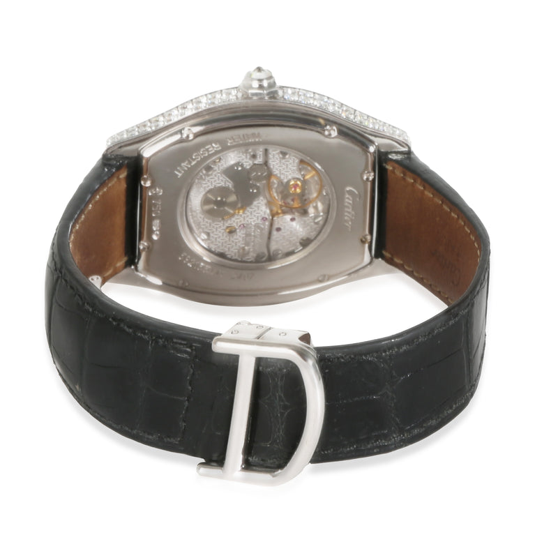 Cartier Tortue De Wa504351 Unisex Watch 18kt White Gold Silver 18k Wrist