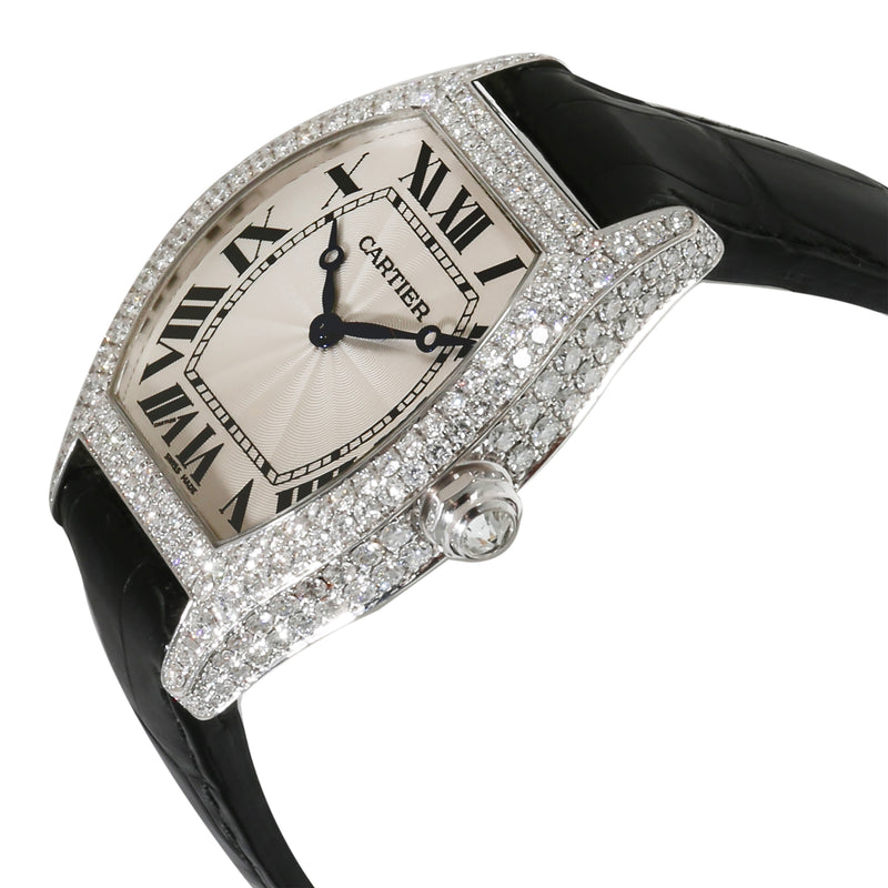 Cartier Tortue De Wa504351 Unisex Watch 18kt White Gold Silver 18k Wrist