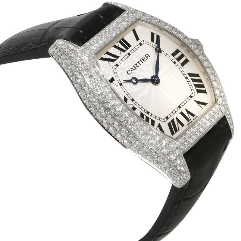 Cartier Tortue De Wa504351 Unisex Watch 18kt White Gold Silver 18k Wrist