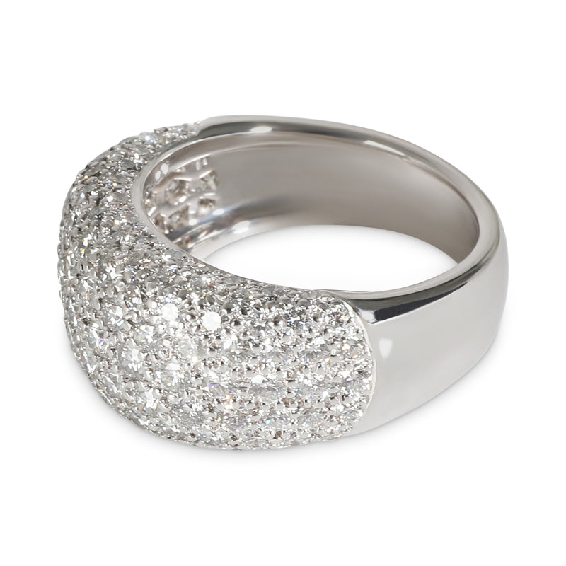 Cartier Vintage Diamond Ring 18k White Gold 3.5 Ctw Fashion