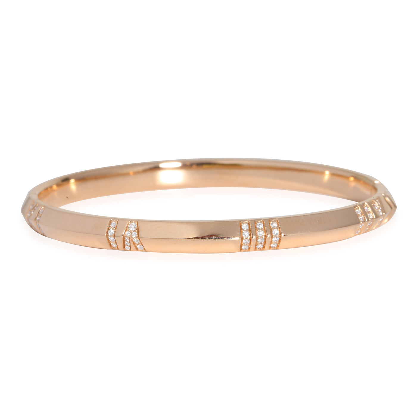 Tiffany & Co. Atlas Bracelet 18k Rose Gold 0.33 Ctw