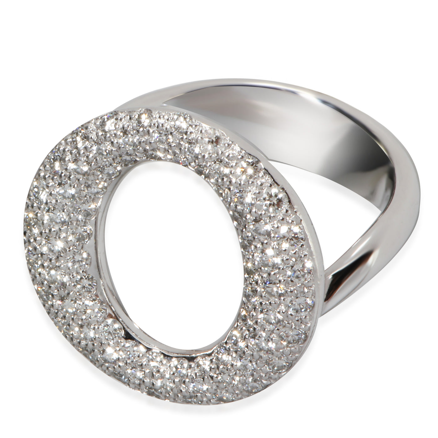 Tiffany & Co. Elsa Peretti Sevillana Diamond Ring 18kt White Gold 0.80 Ctw 18k