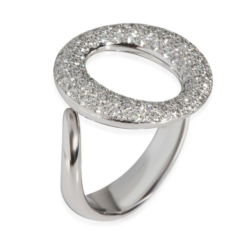 Tiffany & Co. Elsa Peretti Sevillana Diamond Ring 18kt White Gold 0.80 Ctw 18k