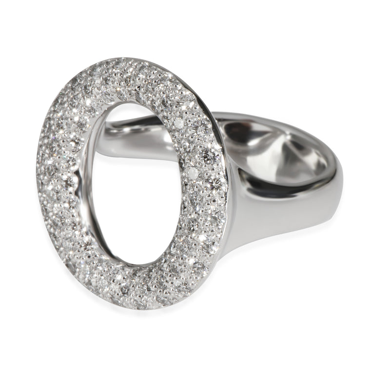 Tiffany & Co. Elsa Peretti Sevillana Diamond Ring 18kt White Gold 0.80 Ctw 18k