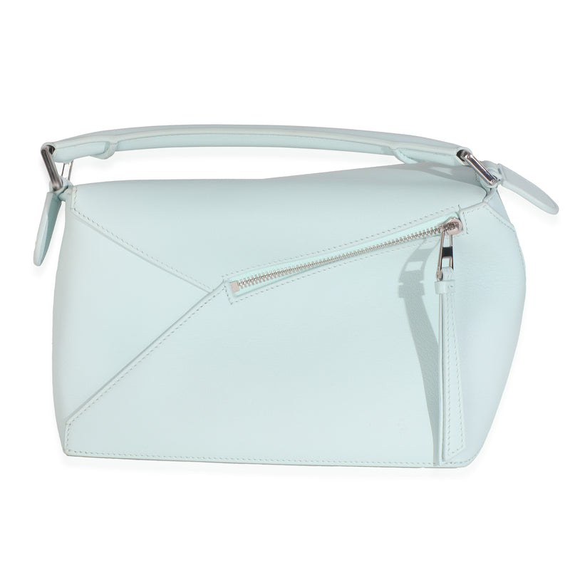 Loewe Blue Iceberg Classic Calfskin Small Puzzle Edge Bag Leather Handbag