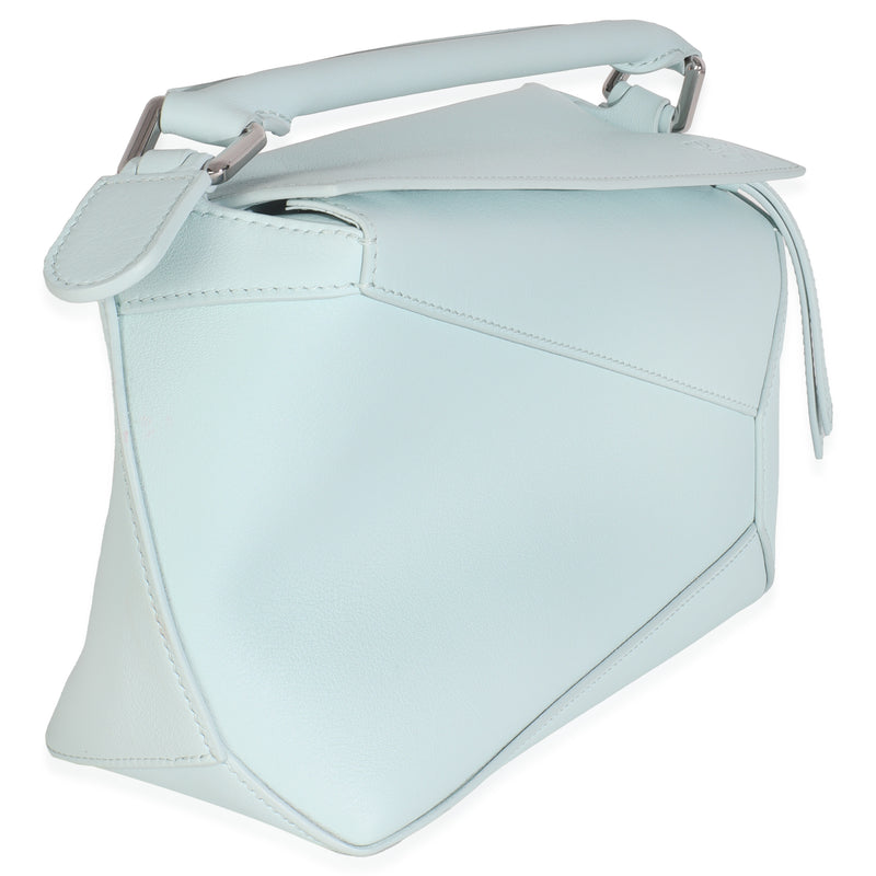 Loewe Blue Iceberg Classic Calfskin Small Puzzle Edge Bag Leather Handbag