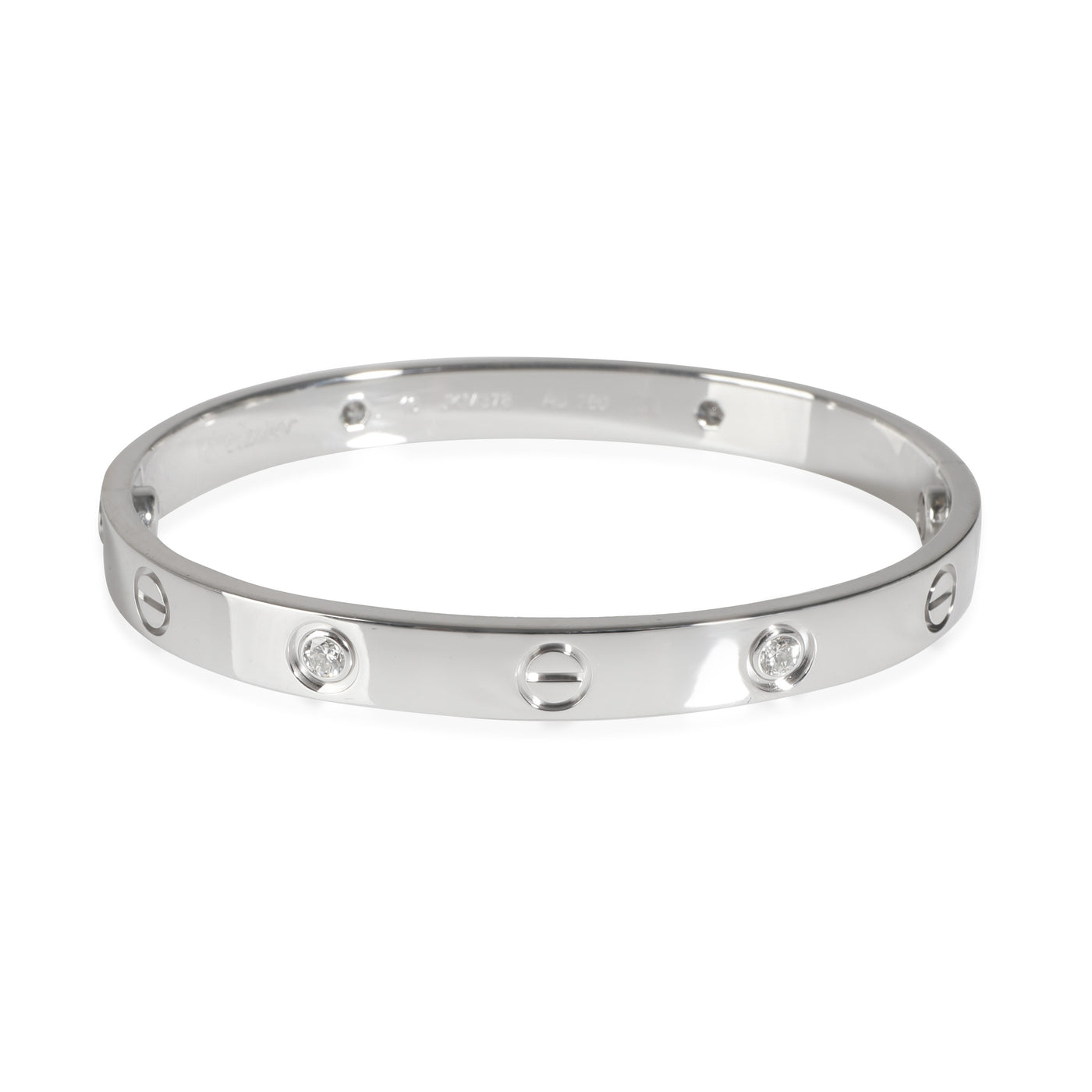 Cartier White Gold Diamond Love Bracelet 18k