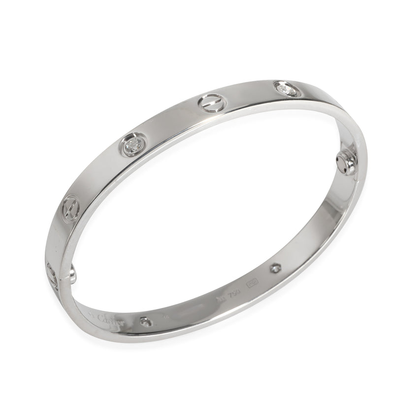 Cartier White Gold Diamond Love Bracelet 18k