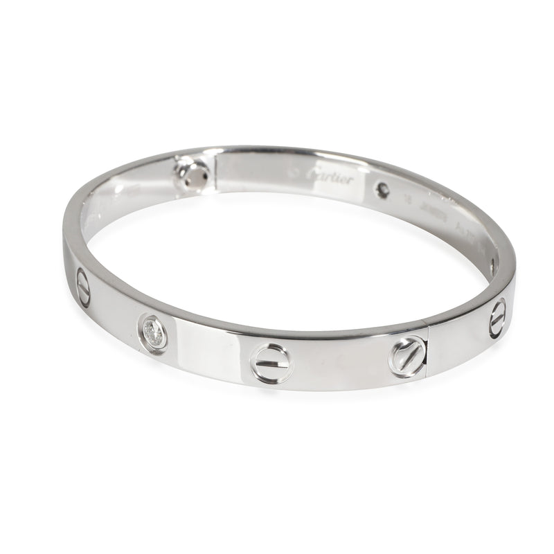 Cartier White Gold Diamond Love Bracelet 18k