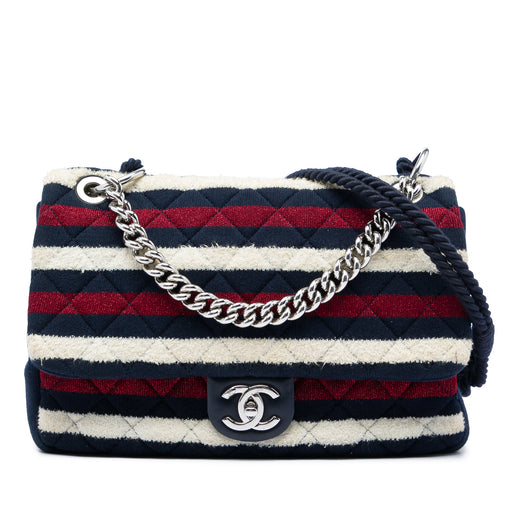 Jumbo Stripe Jersey Felt and Rope Flap - Image 1