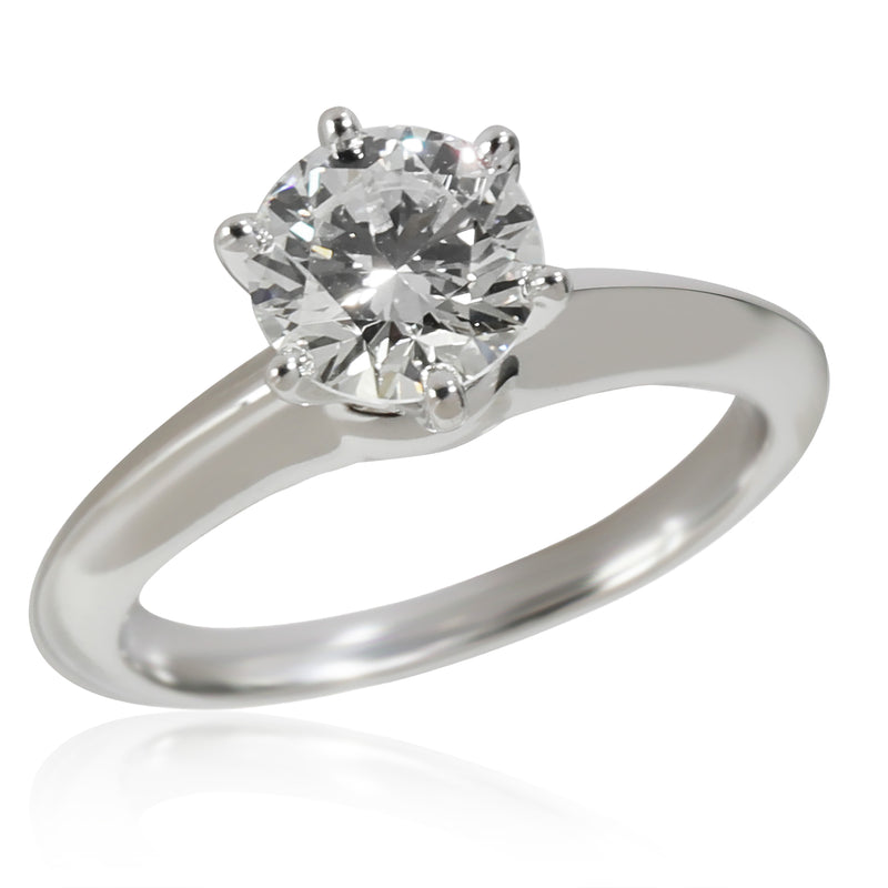 Tiffany & Co. Solitaire Engagement Ring Platinum H Vs2 1.02 Ctw 950