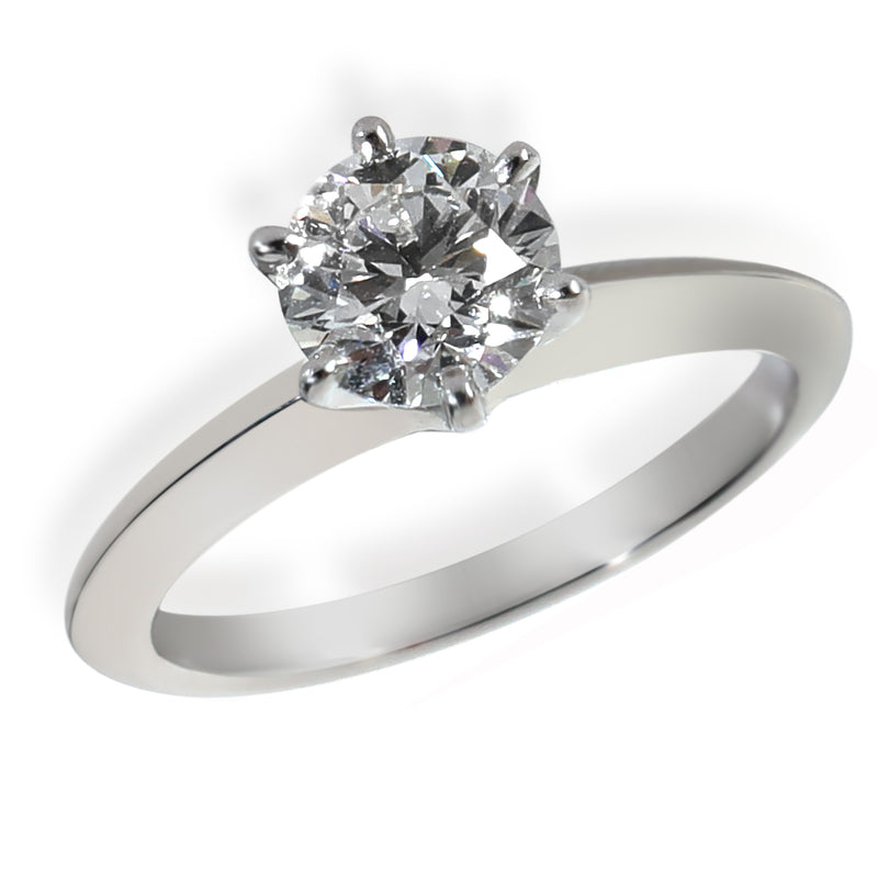 Tiffany & Co. 0.81 Ct Round Brilliant Diamond Engagement Ring 950