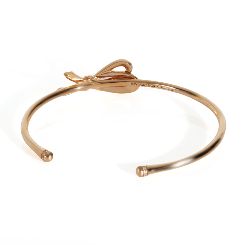 Tiffany & Co. Bow Bracelet 18k Rose Gold 0.82 Ctw