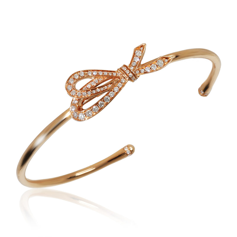 Tiffany & Co. Bow Bracelet 18k Rose Gold 0.82 Ctw