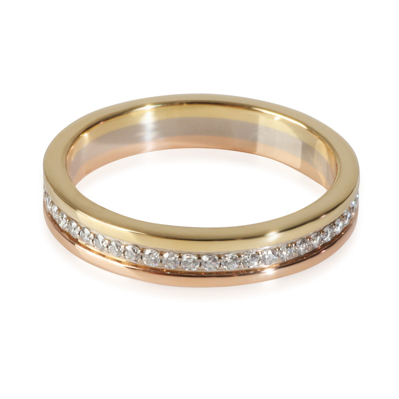 Cartier 3-Tone Gold Diamond Vendome Louis Band 18k