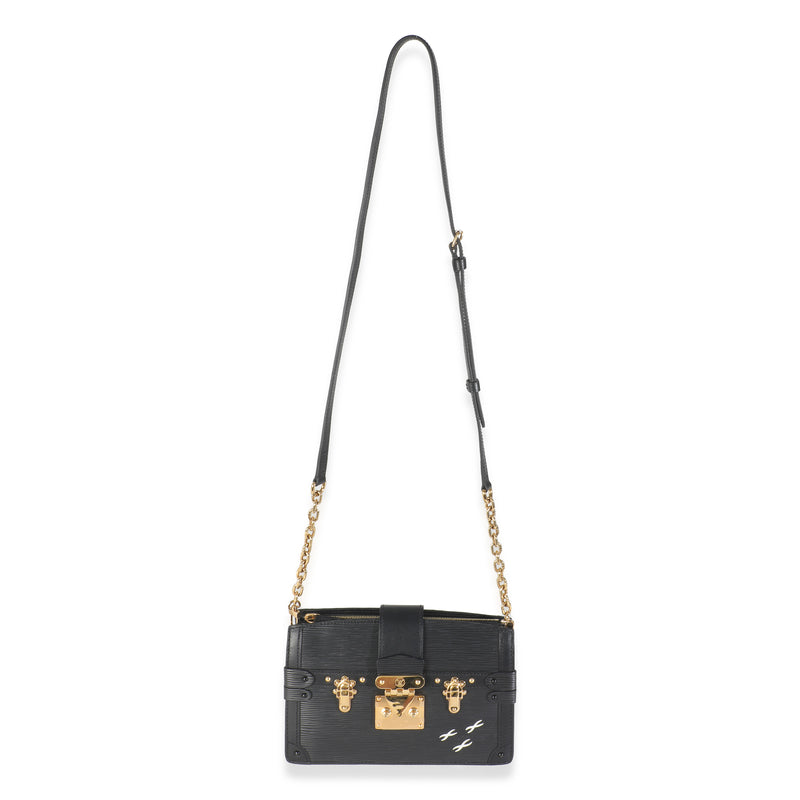 Louis Vuitton Black Epi Leather Trunk Clutch Handbag