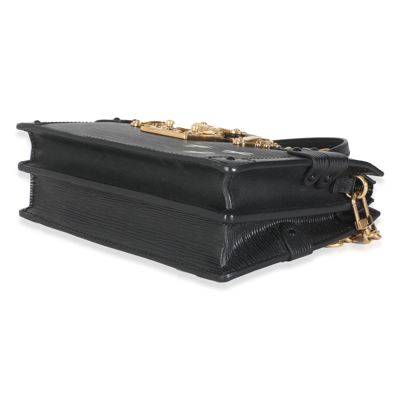 Louis Vuitton Black Epi Leather Trunk Clutch Handbag