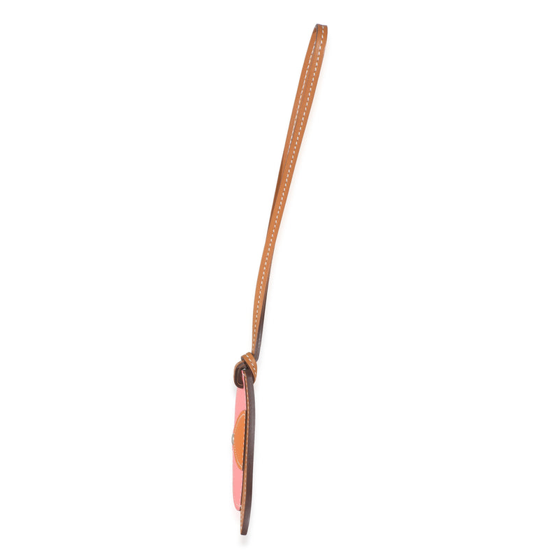 Hermès Naturel Sable Rose Dete Abricot Swift Paddock Bombe Bag Charm Brown; Orange; Pink Leather Charms