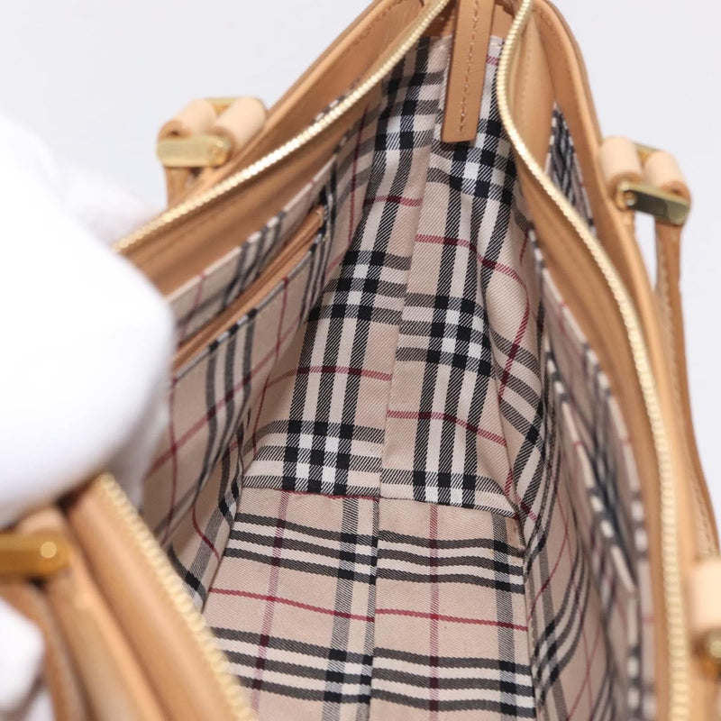 Burberry Handbag Leather Beige Bag