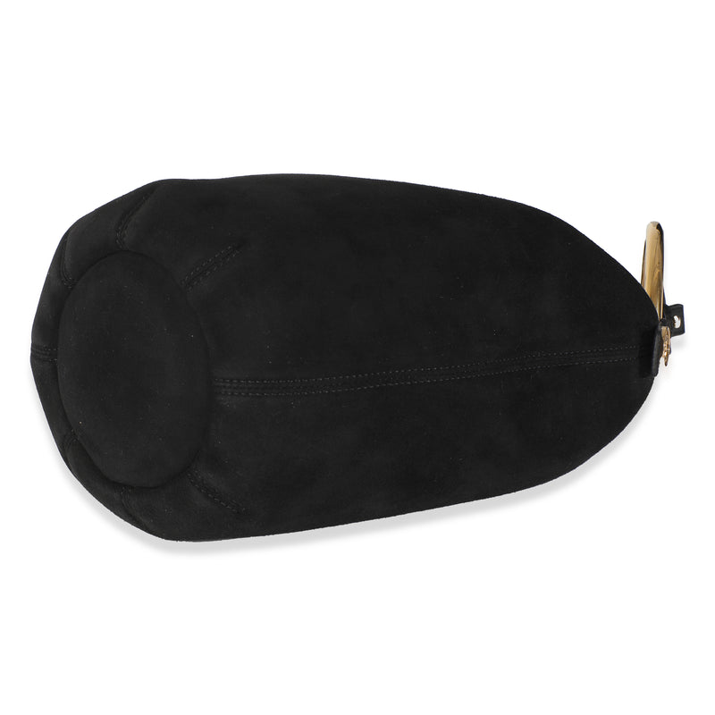Chloé Black Suede Small Gold Bracelet Bag Handbag