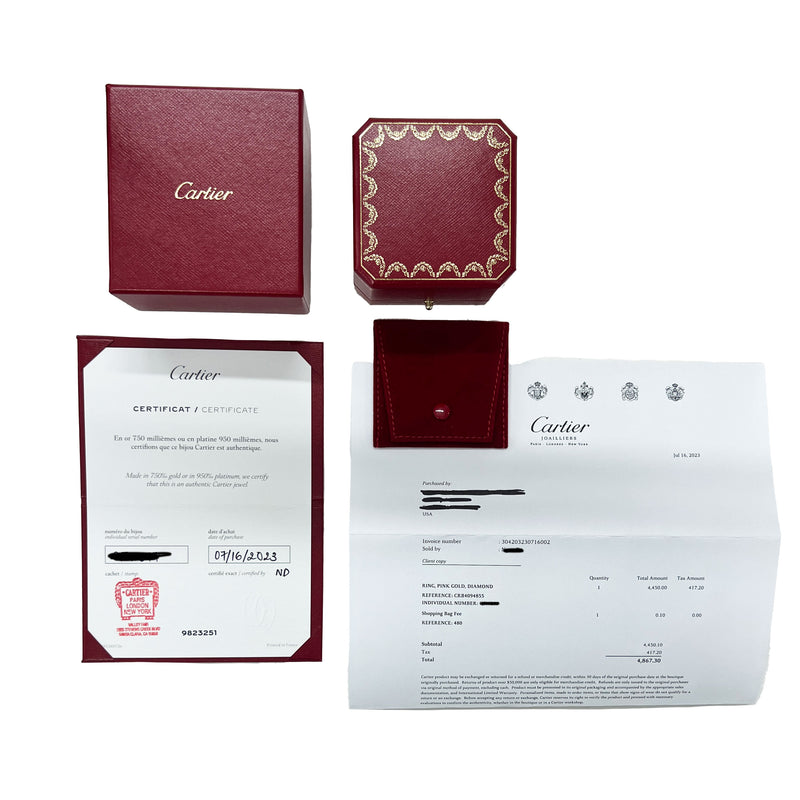Cartier Rose Gold Diamond Juste Un Clou Ring 18k