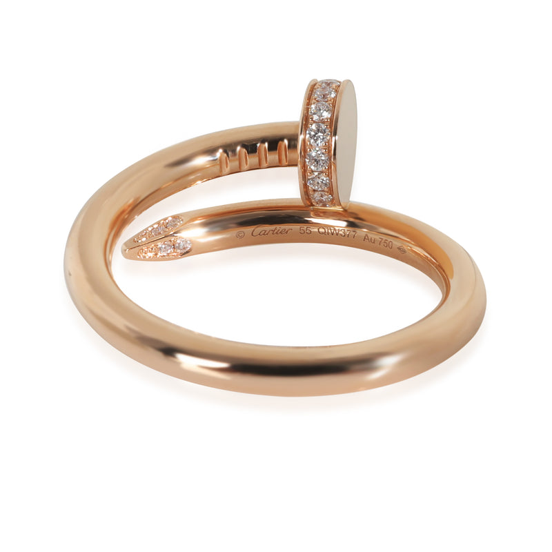 Cartier Rose Gold Diamond Juste Un Clou Ring 18k