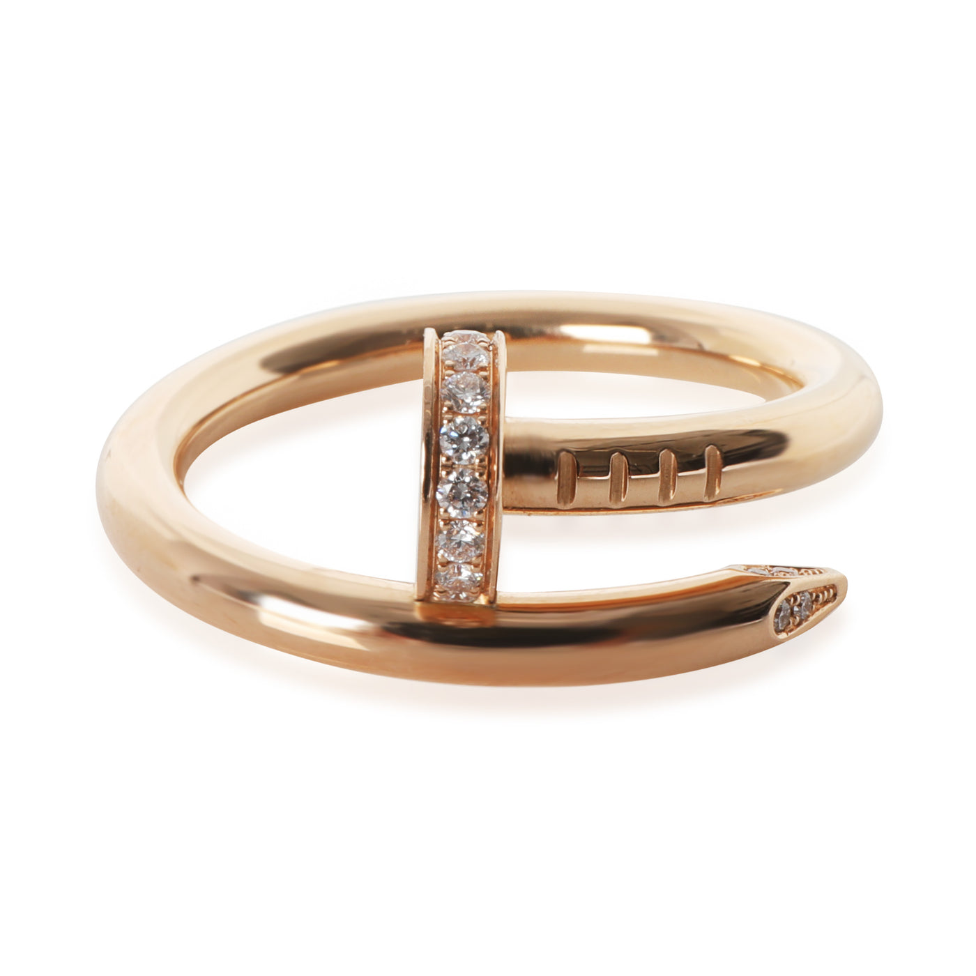 Cartier Rose Gold Diamond Juste Un Clou Ring 18k