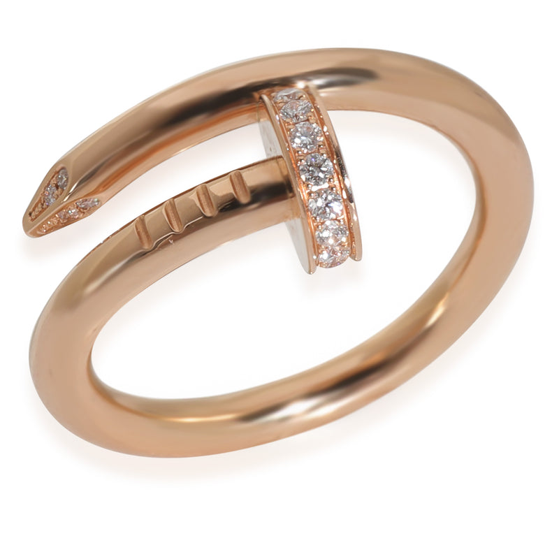 Cartier Rose Gold Diamond Juste Un Clou Ring 18k