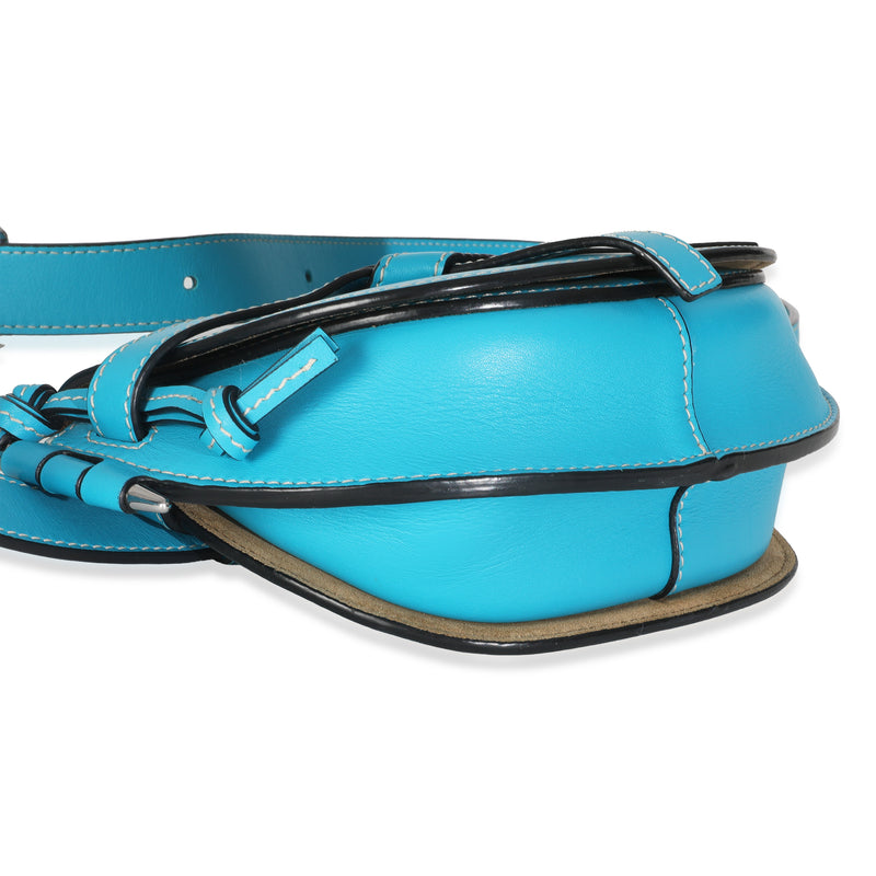 Loewe Blue Calfskin Mini Gate Belt Bag Leather Handbag